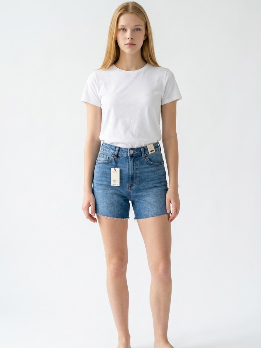 Judy Blue NWT Medium High Waist Denim Shorts Raw Hem